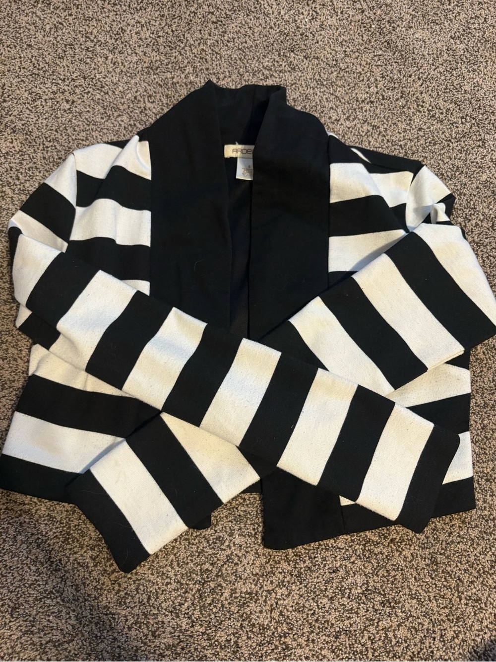Arden B Black Open Front Cardigan